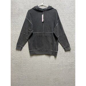 Wild Fable Black Seamed Hooded Sweatshirt XS New